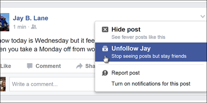 'Facebook Unfollow'
